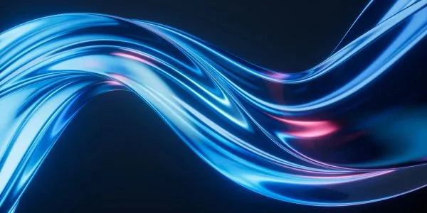 Abstract blue and pink flowing light